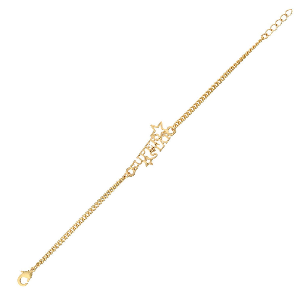 trueBrowns X Voylla Super Star Gold Tone Bracelet Style Rakhi - Distacart
