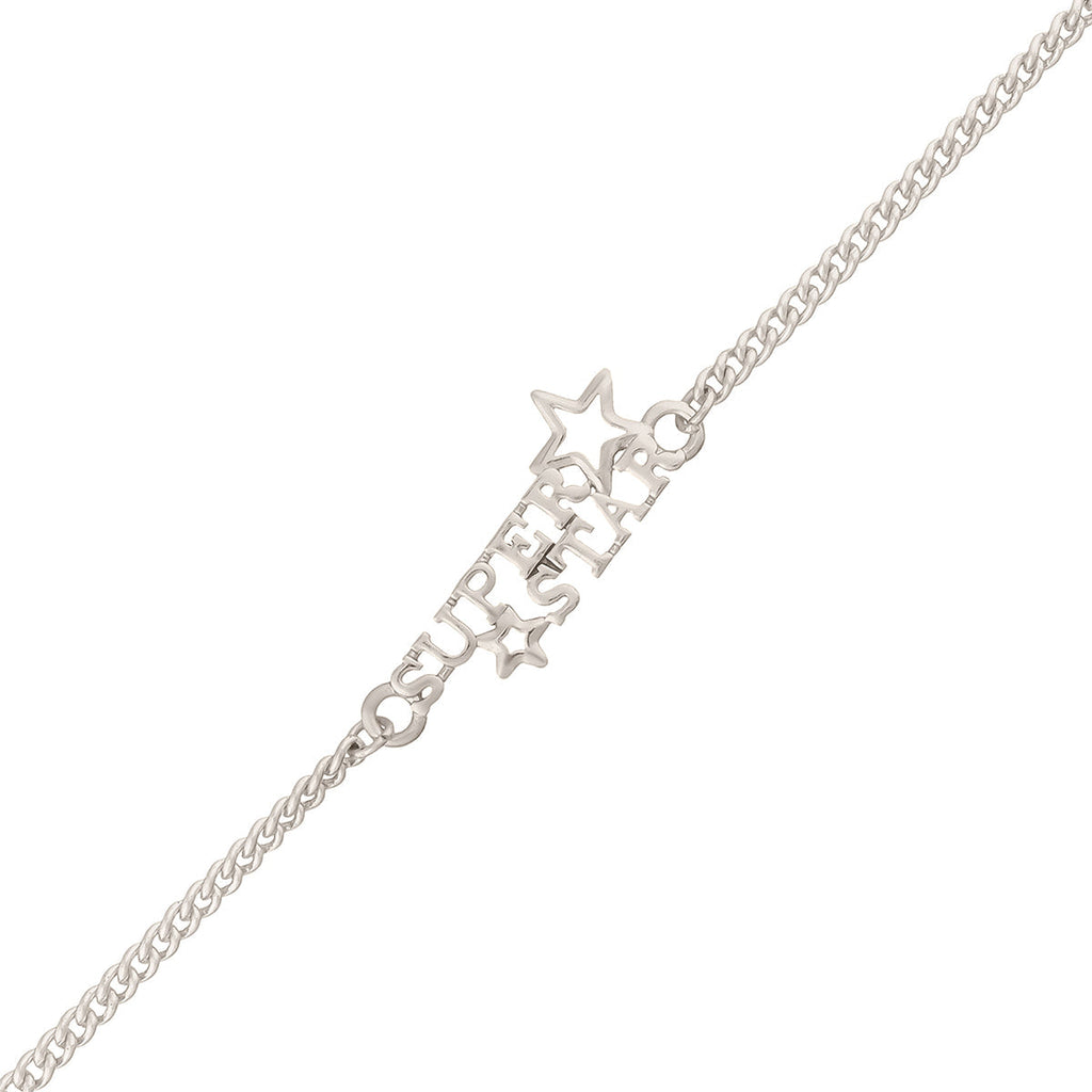 trueBrowns X Voylla Stylish Silver Plated Super Star Bracelet Rakhi - Distacart