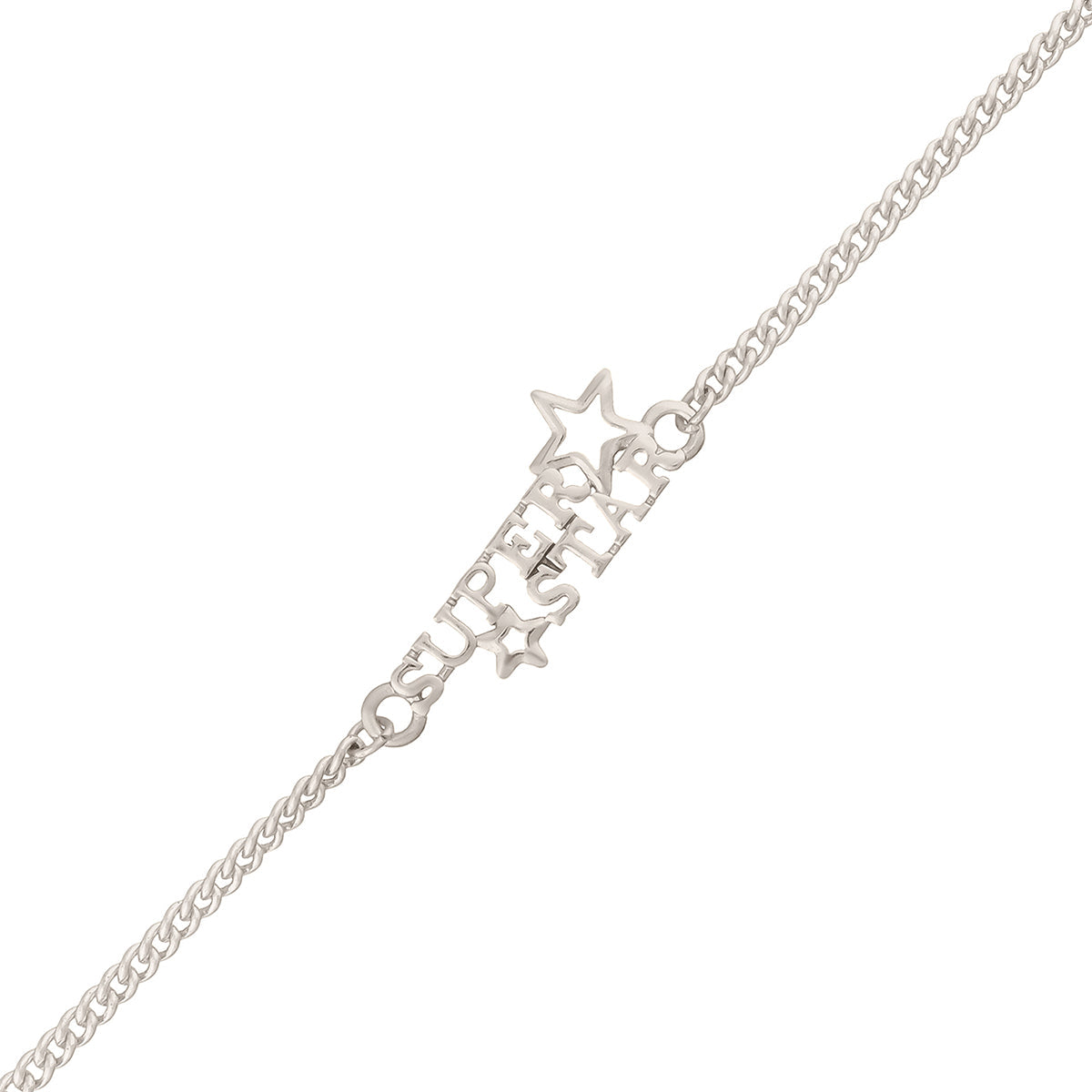 trueBrowns X Voylla Stylish Silver Plated Super Star Bracelet Rakhi - Distacart