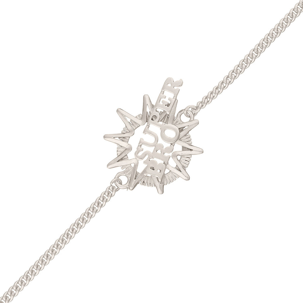 trueBrowns X Voylla Stylish Super Bro Silver Plated Bracelet Rakhi - Distacart