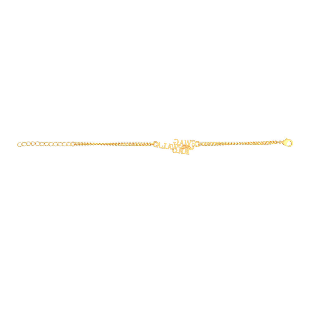 trueBrowns X Voylla Swag Wala Bro Gold Tone Bracelet Style Rakhi - Distacart