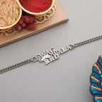trueBrowns X Voylla Stylish Swag Wala Bro Silver Plated Bracelet Rakhi - Distacart