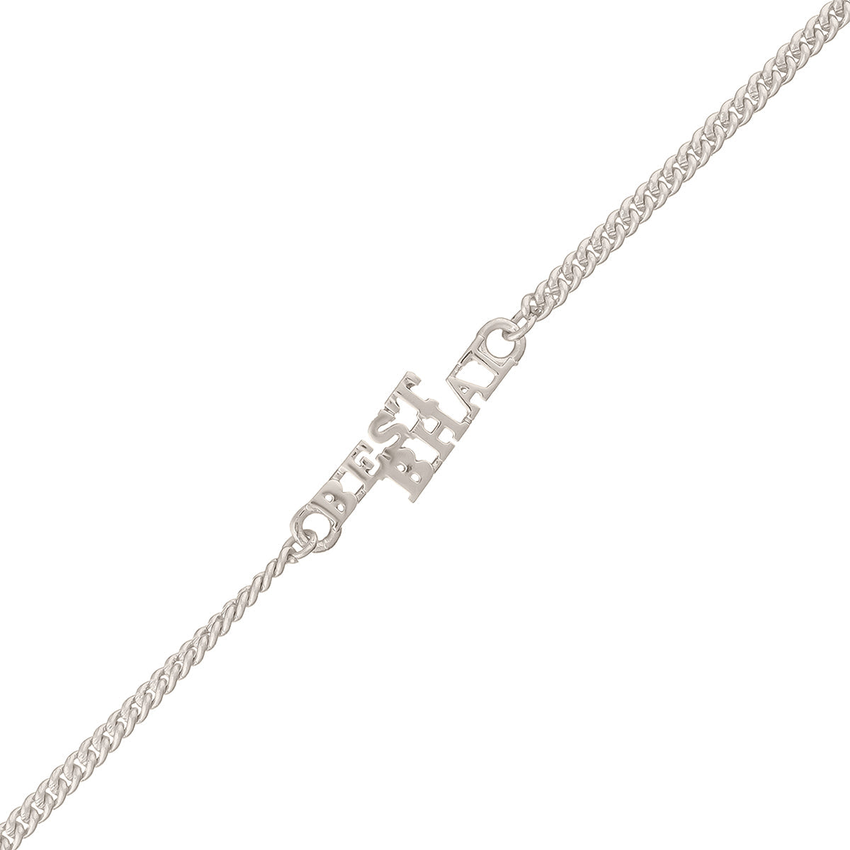 trueBrowns Silver Tone Best Bhai Bracelet Style Rakhi - Distacart