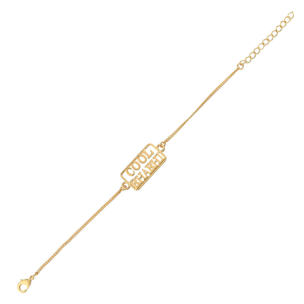 trueBrowns Stylish Gold-Polished Cool Bhabhi Bracelet Rakhi - Distacart