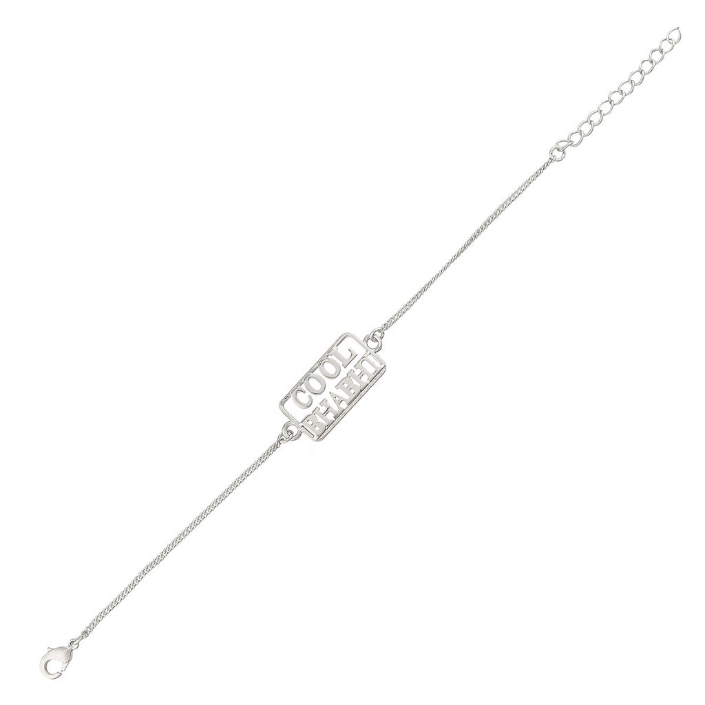 trueBrowns Designer Silver Tone Cool Bhabhi Bracelet Style Rakhi - Distacart