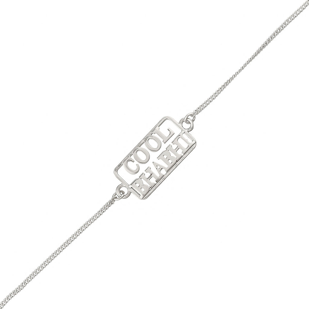 trueBrowns Designer Silver Tone Cool Bhabhi Bracelet Style Rakhi - Distacart