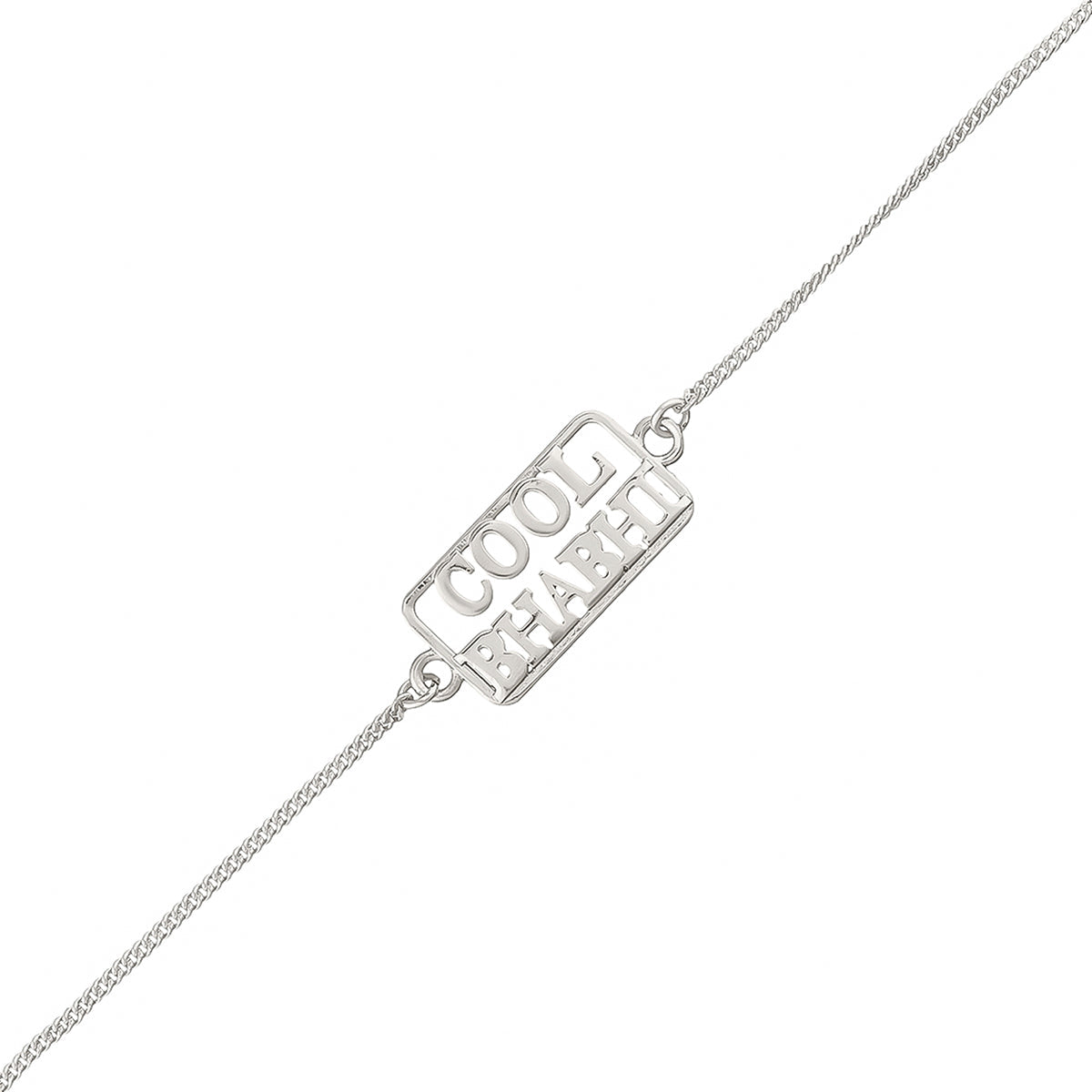 trueBrowns Designer Silver Tone Cool Bhabhi Bracelet Style Rakhi - Distacart