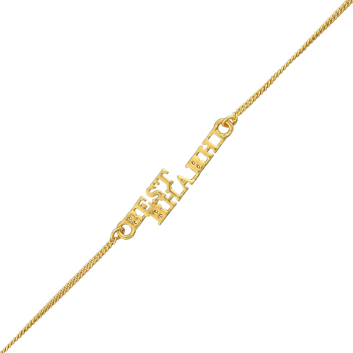 trueBrowns Gold Tone Best Bhabhi Bracelet Rakhi - Distacart