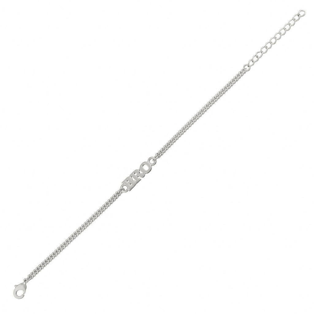 trueBrowns Silver Tone Fashionable BRO Bracelet Rakhi - Distacart