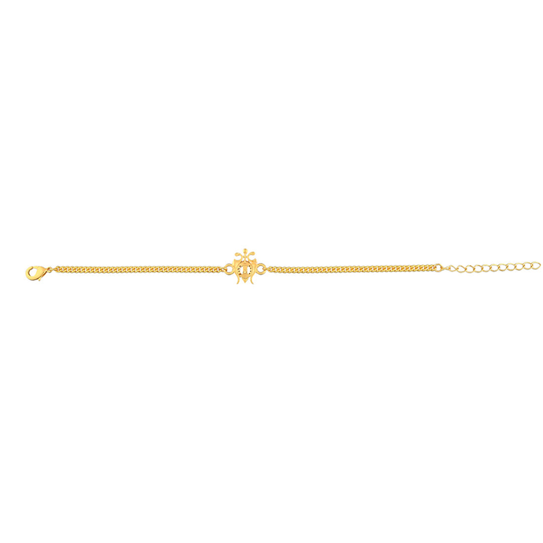 trueBrowns Yellow Gold-Polished Trishul Bracelet Rakhi - Distacart