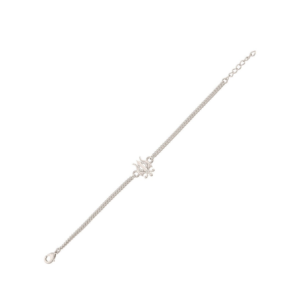 trueBrowns Trishul Silver Tone Bracelet Rakhi - Distacart