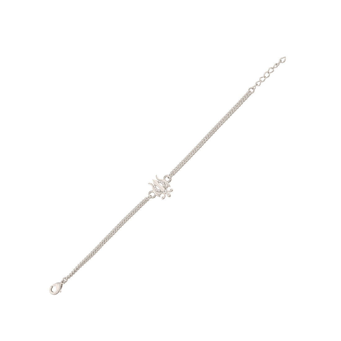 trueBrowns Trishul Silver Tone Bracelet Rakhi - Distacart