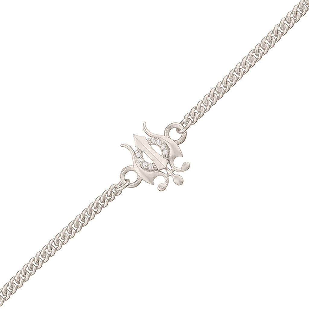 trueBrowns Trishul Silver Tone Bracelet Rakhi - Distacart