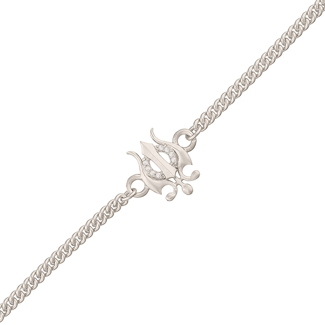 trueBrowns Trishul Silver Tone Bracelet Rakhi - Distacart