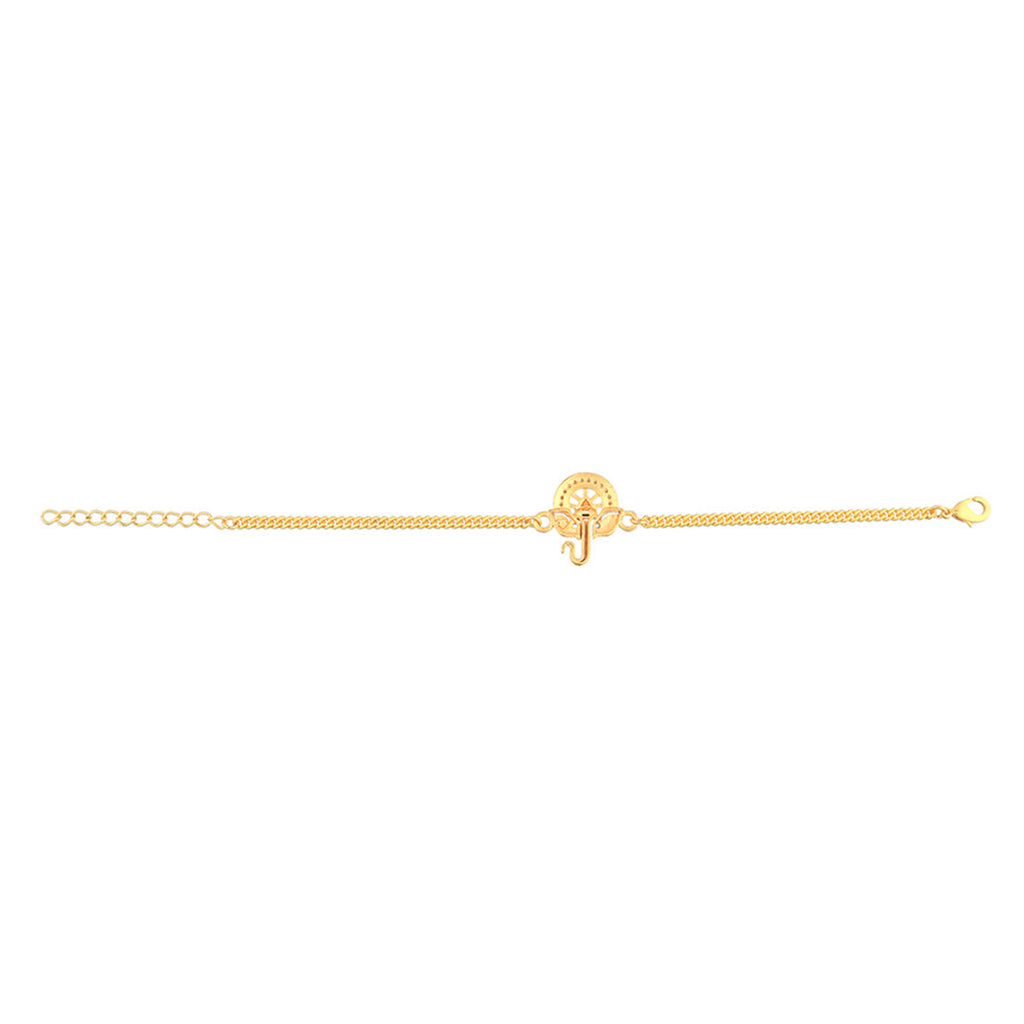 trueBrowns Gold Tone Ganesha Bracelet Style Rakhi - Distacart