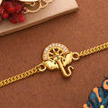 trueBrowns Gold Tone Ganesha Bracelet Style Rakhi - Distacart