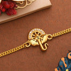 trueBrowns Gold Tone Ganesha Bracelet Style Rakhi - Distacart