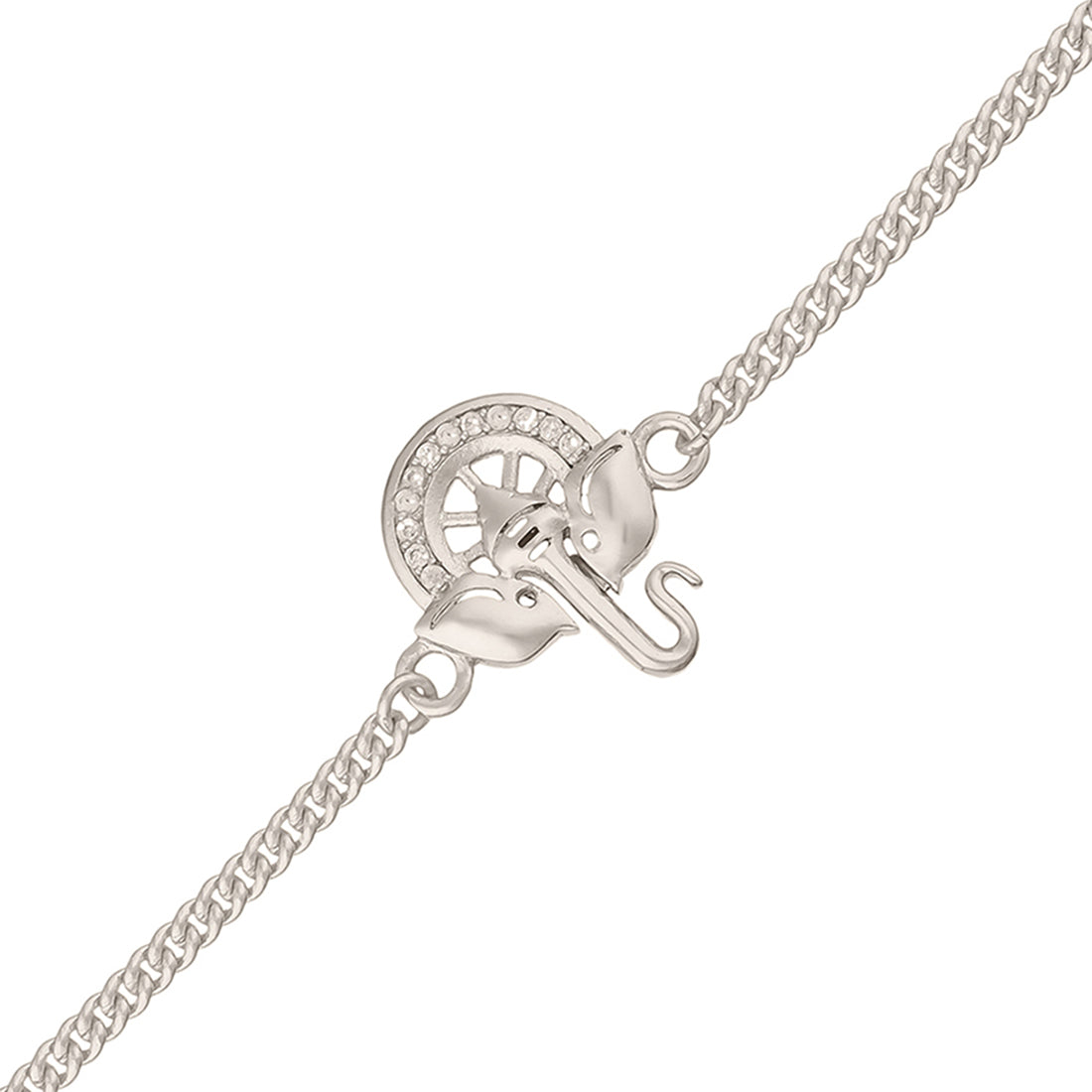 trueBrowns Silver Tone Ganesha Bracelet Rakhi - Distacart
