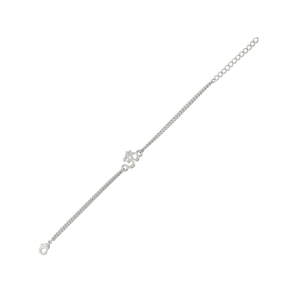trueBrowns Auspicious Om Silver Tone Bracelet Style Rakhi - Distacart