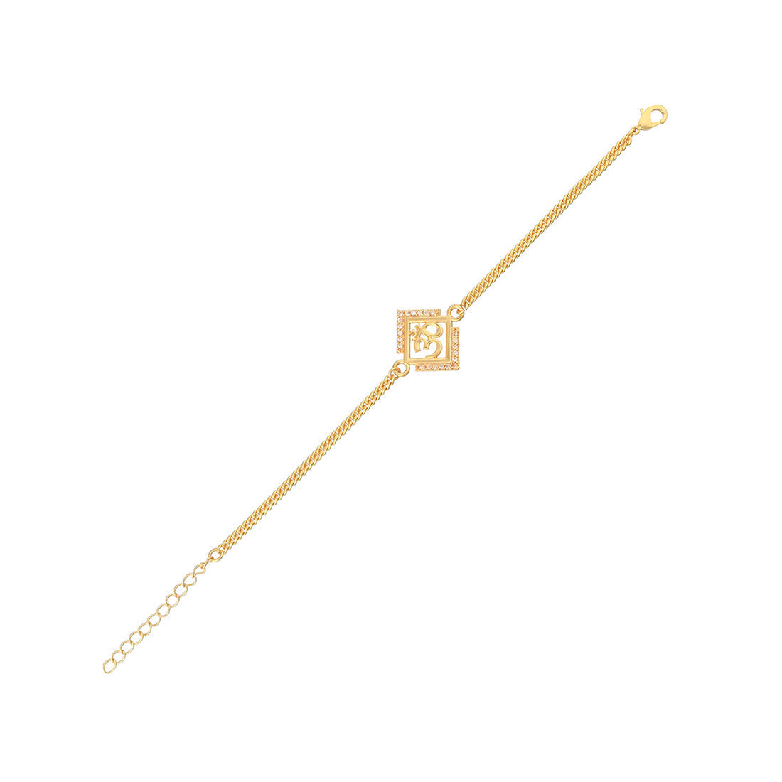 trueBrowns Gold Tone Auspicious OM Bracelet Rakhi - Distacart