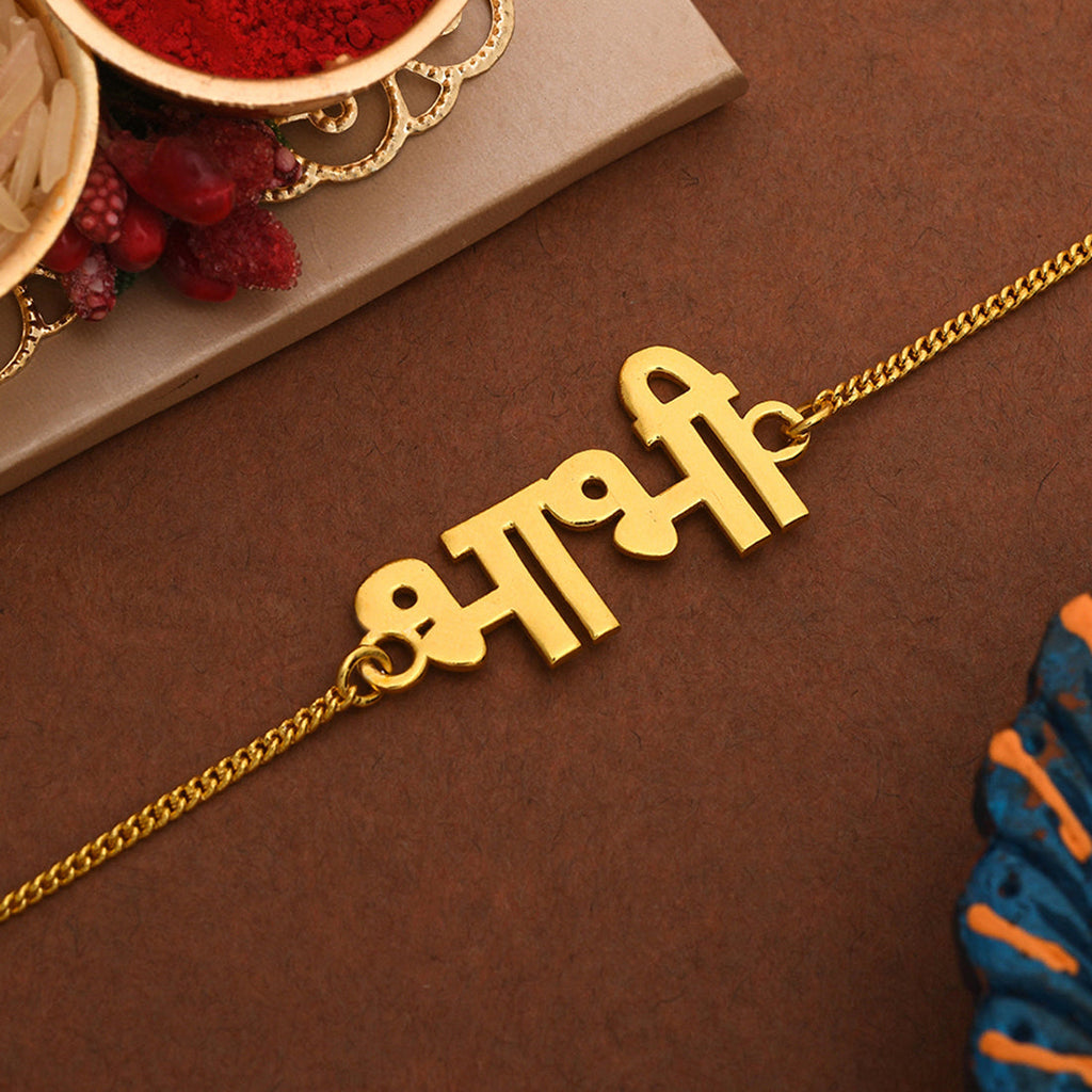 trueBrowns Special Bracelet Style Gold Tone Bhabhi Rakhi - Distacart