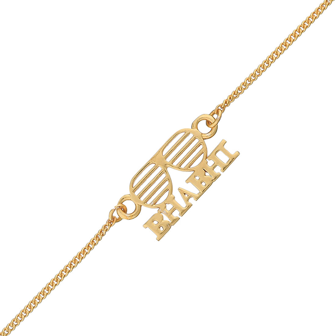 trueBrowns Gold Tone Bhabhi Bracelet Rakhi - Distacart