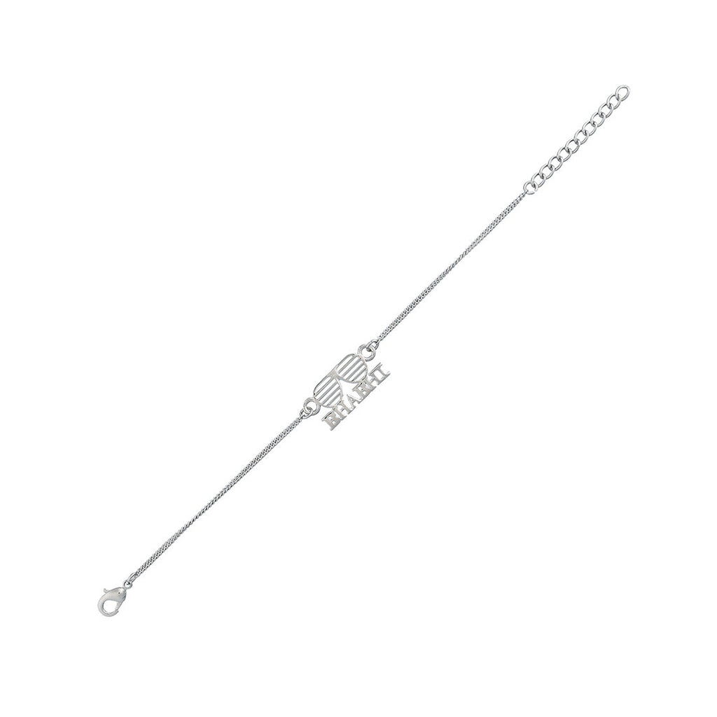 trueBrowns Stylish Silver Tone Bracelet Style Bhabhi Rakhi - Distacart
