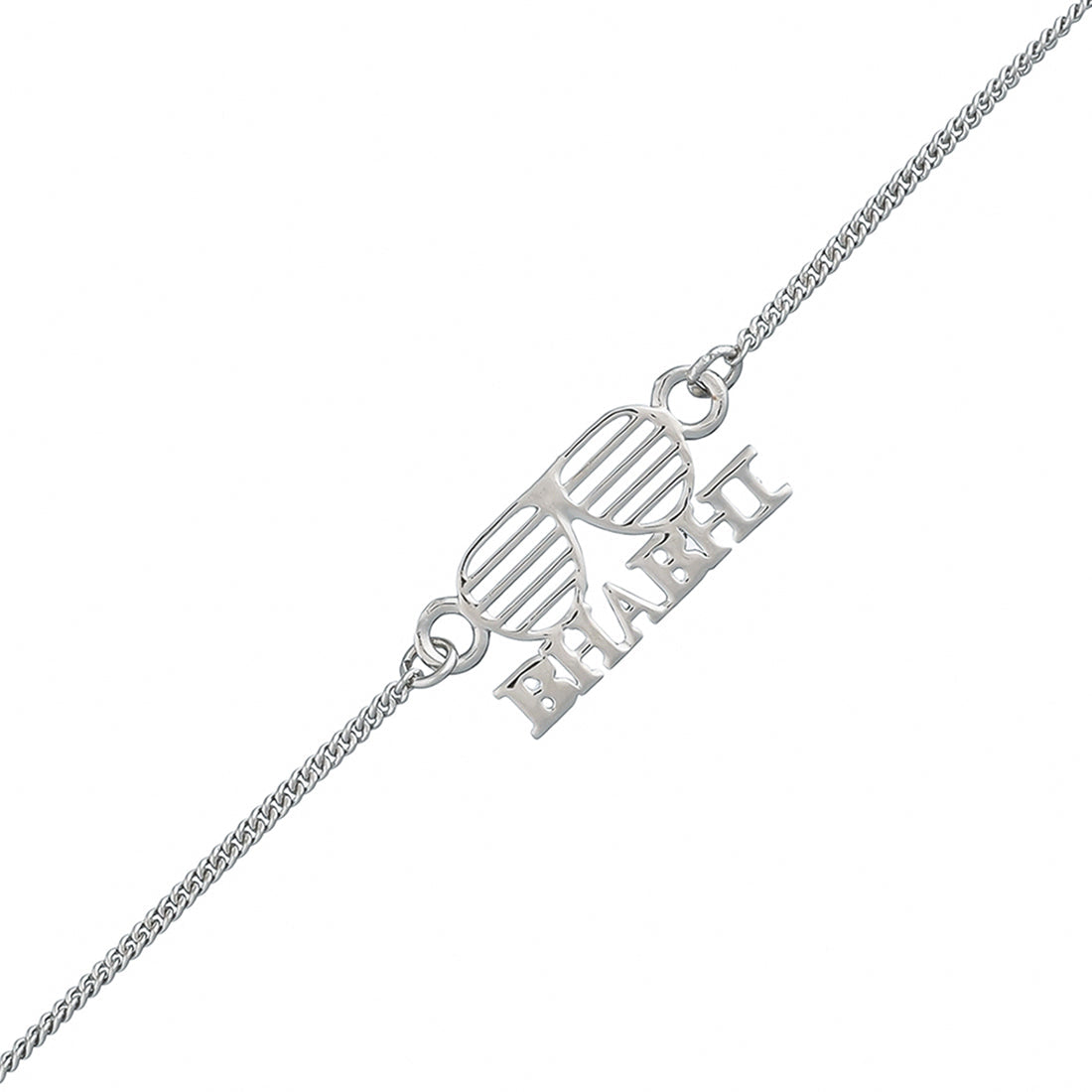 trueBrowns Stylish Silver Tone Bracelet Style Bhabhi Rakhi - Distacart
