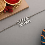 trueBrowns Stylish Silver Tone Bracelet Style Bhabhi Rakhi - Distacart