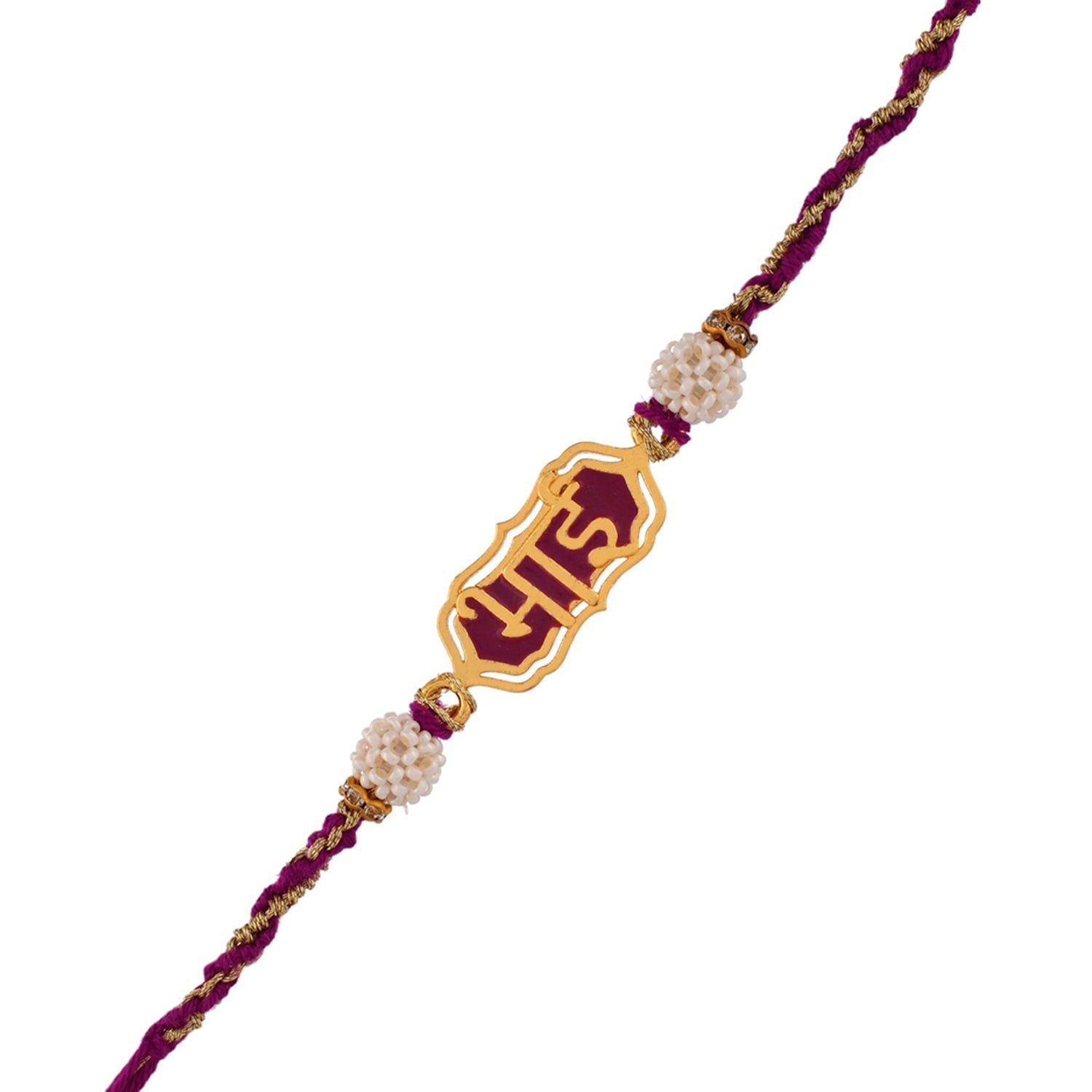 trueBrowns X Voylla Magenta Gold Bhai Rakhi For Brother - Distacart