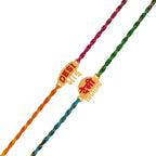 trueBrowns X Voylla Desi Bhai-Bhabhi Multi Color Thread Lumba Rakhi Combo For Bhaiya Bhabhi - Distacart
