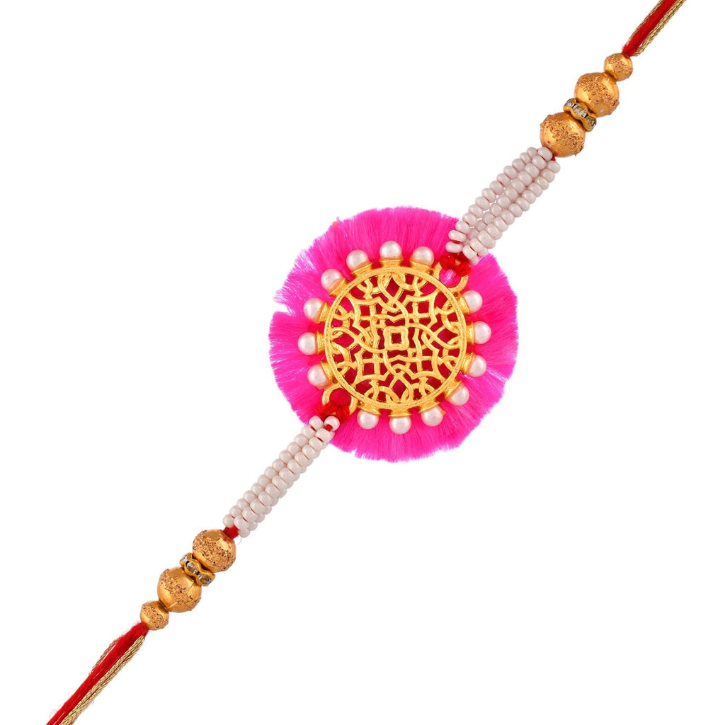 trueBrowns X Voylla Pearl And Gold Filigree Rakhi For Brother - Distacart