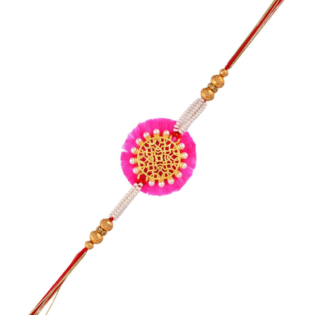 trueBrowns X Voylla Pearl And Gold Filigree Rakhi For Brother - Distacart
