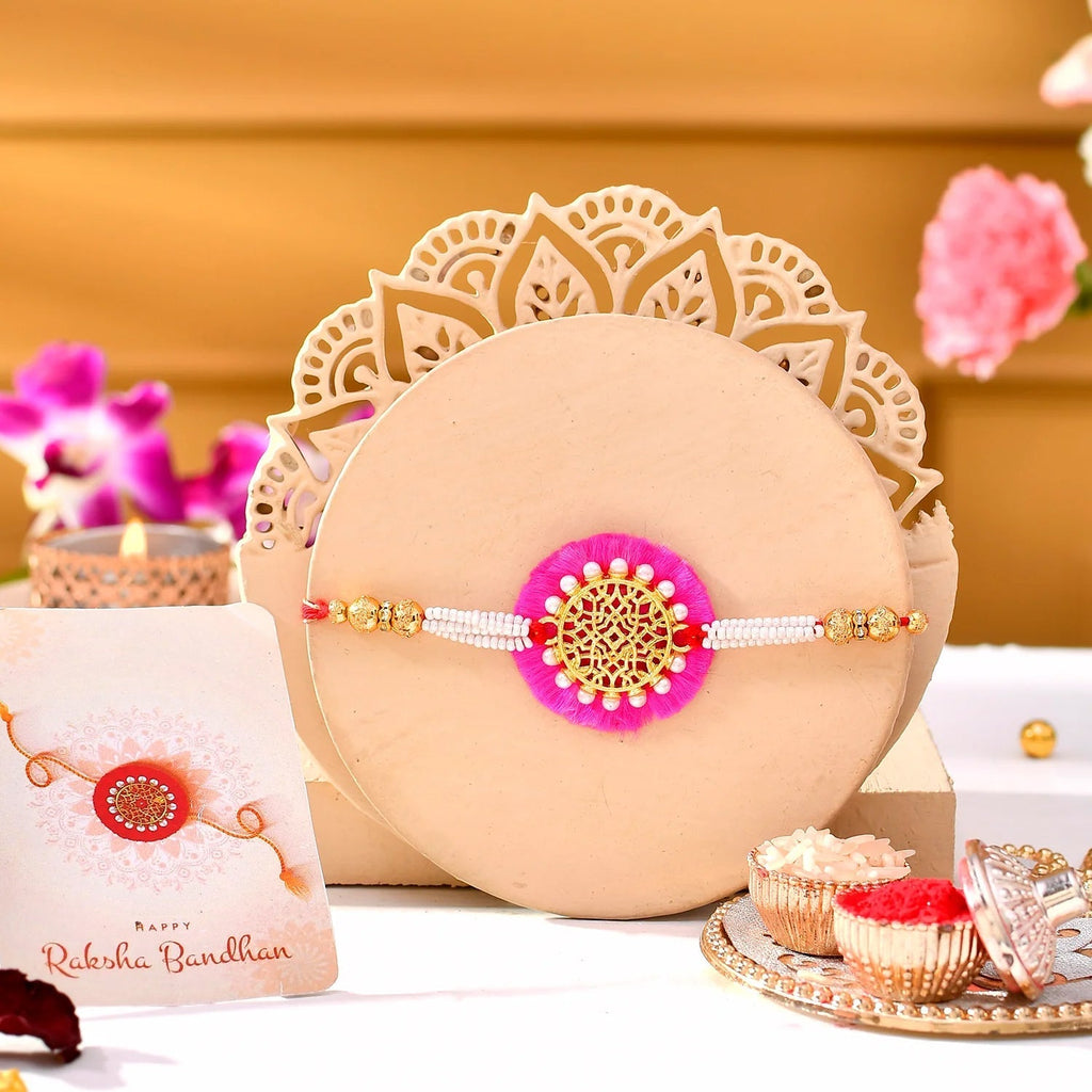 trueBrowns X Voylla Pearl And Gold Filigree Rakhi For Brother - Distacart