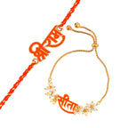 trueBrowns X Voylla Sita-Ram Vermilion Enamel Lumba Rakhi Combo For Bhaiya Bhabhi - Distacart