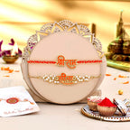 trueBrowns X Voylla Sita-Ram Vermilion Enamel Lumba Rakhi Combo For Bhaiya Bhabhi - Distacart