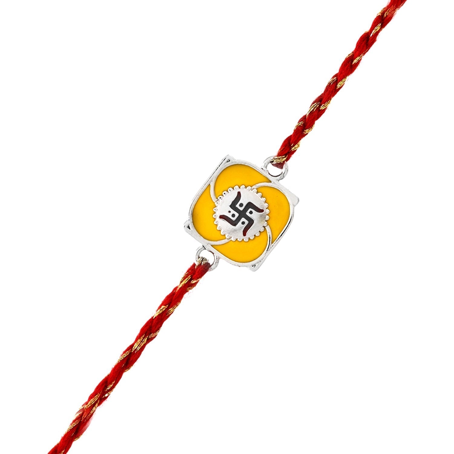 trueBrowns Sterling Silver Square Swastik Rakhi - Distacart