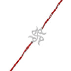 trueBrowns X Voylla Sterling Silver Stylized Swastik Rakhi - Distacart