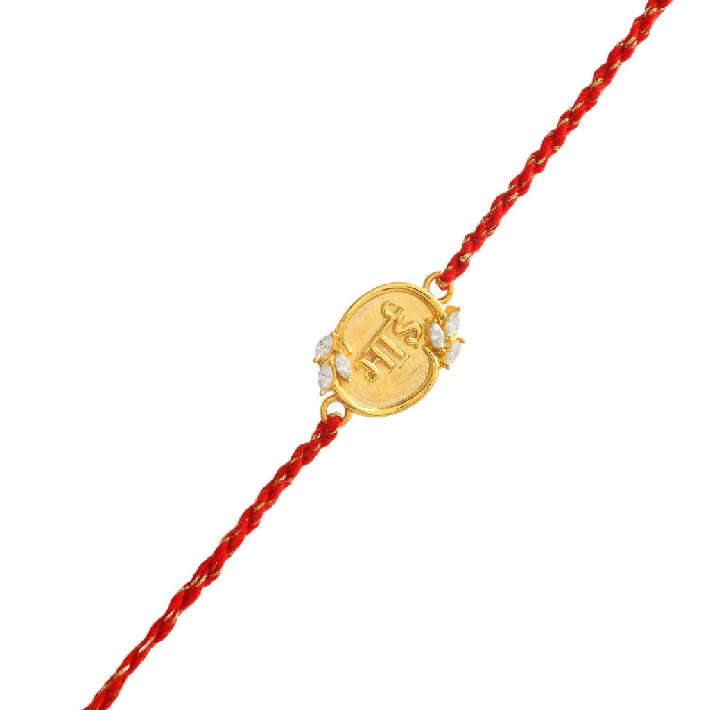 trueBrowns Sterling Silver Red "Bhai" Floral Rakhi - Distacart