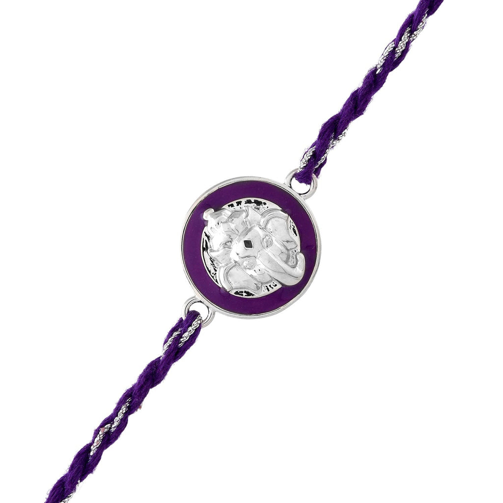 trueBrowns Sterling Silver Purple Ganesha Rakhi - Distacart