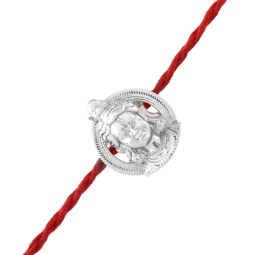 trueBrowns 925 Sterling Silver Precious Lord Shiva Thread Rakhi - Distacart
