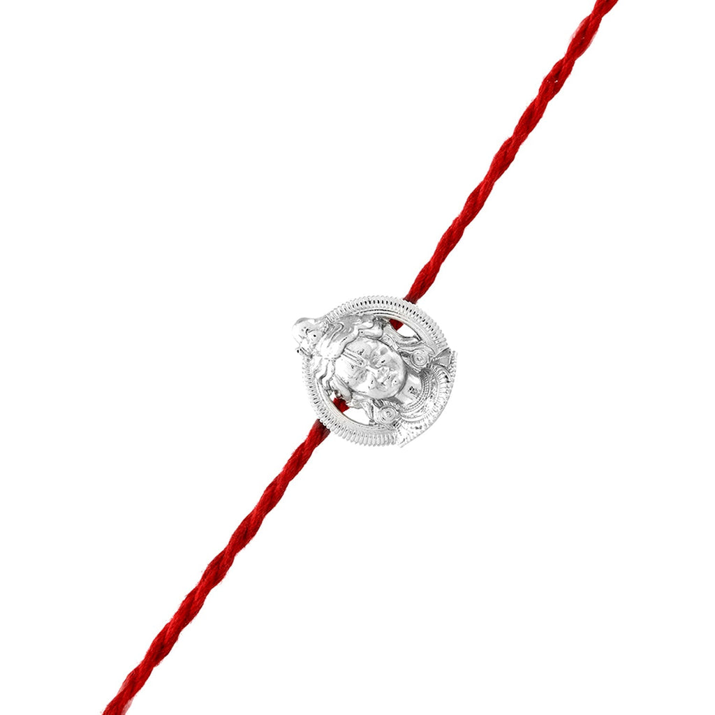 trueBrowns 925 Sterling Silver Precious Lord Shiva Thread Rakhi - Distacart