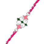 trueBrowns X Voylla Sterling Silver Multicolored Floral Rakhi - Distacart