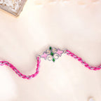 trueBrowns X Voylla Sterling Silver Multicolored Floral Rakhi - Distacart