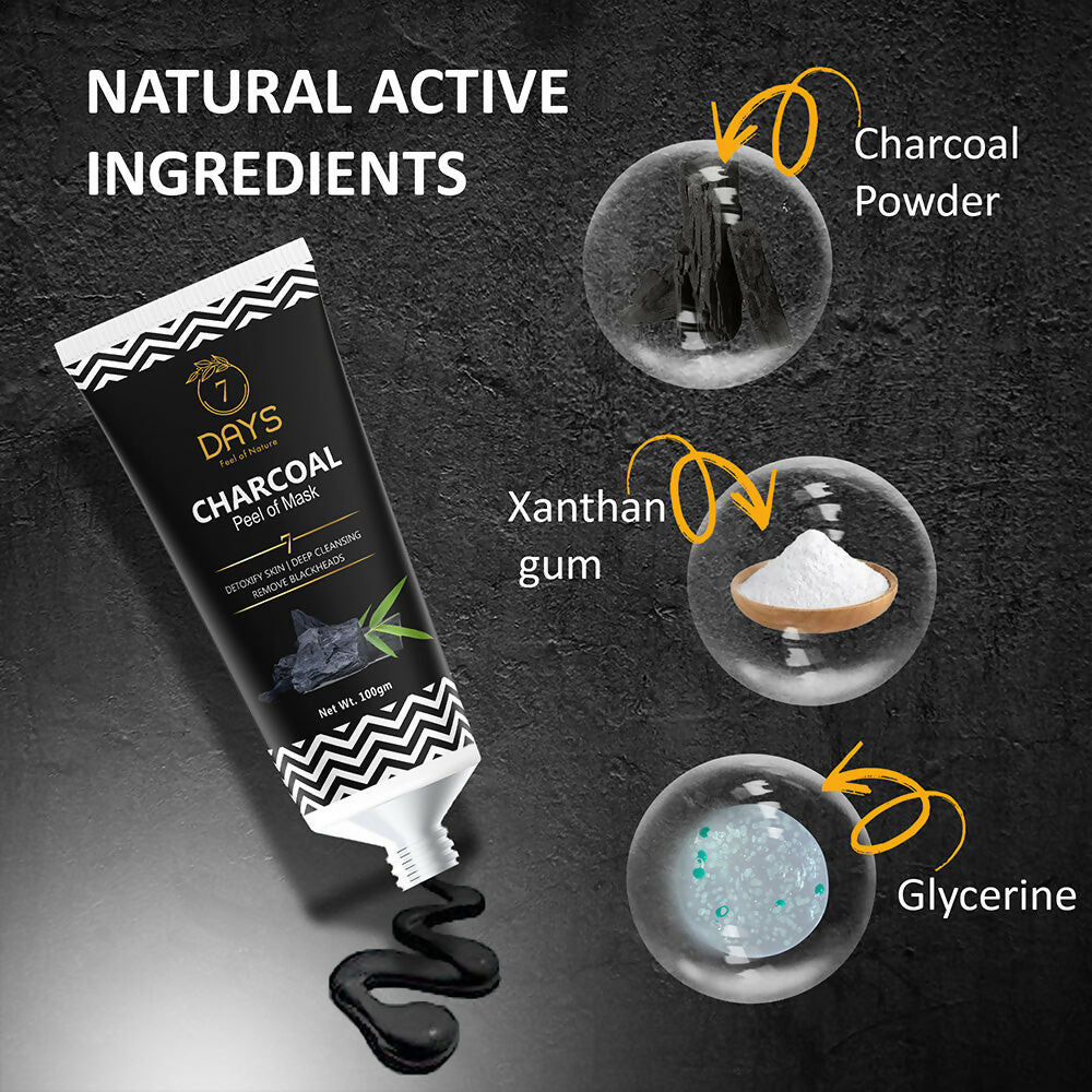 7 Days Activated Charcoal Mask texture and application