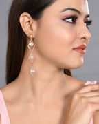 VOJ Women Gold Plated Flower Beads Drop Studs Earrings - Distacart