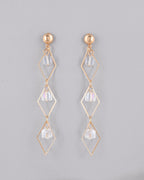 VOJ Women Gold Plated Flower Beads Drop Studs Earrings - Distacart
