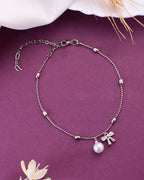 VOJ Women Dimond Silver Plated Anklets - Distacart