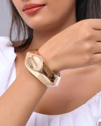 VOJ Women Stainless Steel Gold And Silver Plated Bracelet - Distacart