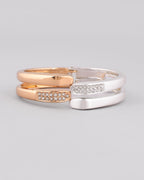 VOJ Women Stainless Steel Gold And Silver Plated Dimond Bracelet - Distacart